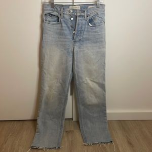 Aritzia light wash jeans.